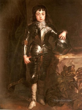  Dyck Decoraci%c3%b3n Paredes - Retrato de Carlos II cuando Príncipe de Gales, pintor de la corte barroca Anthony van Dyck